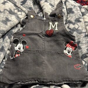 Gray Denim Mickey and Minnie Dress